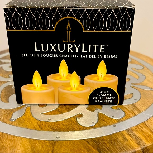 Luxury Lite 4 pack led resin tea light candles. For indoor use. - Picture 2 of 3